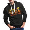 I'm the Dad First I Light the Fire Then I Grill the Things BBQ Men’s Premium Hoodie - charcoal grey