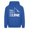Sorry I Missed Your Call, I was on the Other Line Funny Fishing Men's Hoodie - royal blue