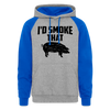 I'd Smoke That Funny BBQ Colorblock Hoodie