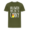 Halloween Puns are so Corny Men's Premium T-Shirt - olive green