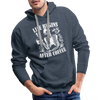 Life Begins After Coffee Men’s Premium Hoodie - heather denim