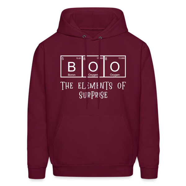 Boo the Element of Surprise Dad Jokes Halloween Men's Hoodie - burgundy