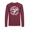 Measure Once Cuss Twice Funny Woodworking Men's Premium Long Sleeve T-Shirt - heather burgundy