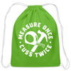 Measure Once Cuss Twice Funny Woodworking Cotton Drawstring Bag - clover