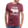 I Rub My Meat BBQ Cow Men's Premium T-Shirt