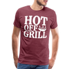Hot Off The Grill Men's Premium T-Shirt - heather burgundy