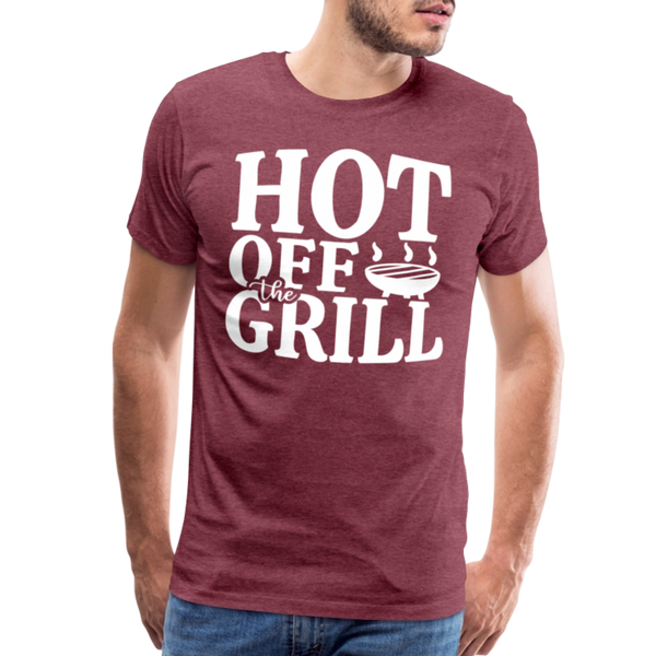 Hot Off The Grill Men's Premium T-Shirt - heather burgundy