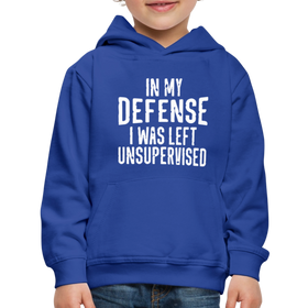 In My Defense I Was Left Unsupervised Kids‘ Premium Hoodie