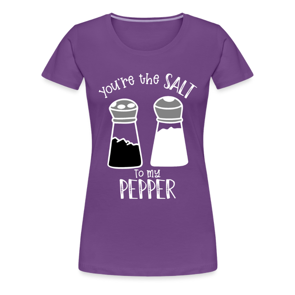 You're the Salt to my Pepper Funny Love Women’s Premium T-Shirt - purple