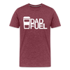 Dad Fuel Funny Coffee Men's Premium T-Shirt - heather burgundy