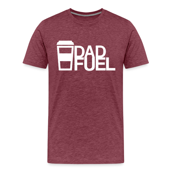 Dad Fuel Funny Coffee Men's Premium T-Shirt - heather burgundy