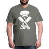 Grill Master BBQ Men's Premium T-Shirt - asphalt gray