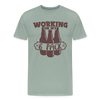 Working on my 6 Pack Men's Premium T-Shirt - steel green