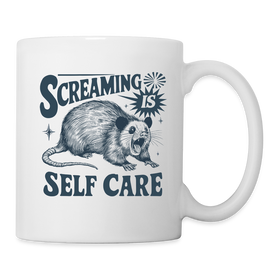 Screaming is Self Care Possum Funny Coffee/Tea Mug