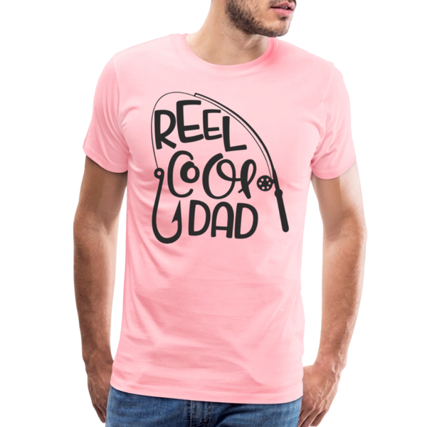 Reel Cool Dad Funny Fishing Premium T-Shirt - pink