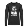 King of the Dad Jokes Men's Premium Long Sleeve T-Shirt - charcoal grey