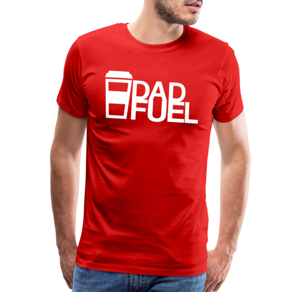 Dad Fuel Funny Coffee Men's Premium T-Shirt - red