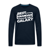 Best Grandad In The Galaxy Men's Premium Long Sleeve T-Shirt - deep navy