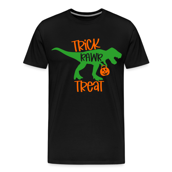 Trick Rawr Treat Dinosaur Halloween Men's Premium T-Shirt - black