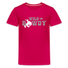 Wild and Rowdy Cowboy Kids' Premium T-Shirt - dark pink