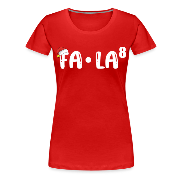 Fa-La Funny Christmas Women’s Premium T-Shirt - red