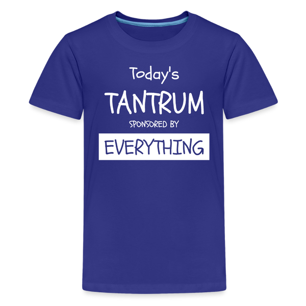 Todays Tantrum Sponsored by Everything Kids' Premium T-Shirt - royal blue