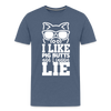 I Like Pig Butts and I Cannot Lie Funny BBQ Men's Premium T-Shirt - heather blue