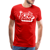 One Fly Dad Fly Fishing Men's Premium T-Shirt - red