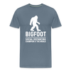 Bigfoot Social Distancing Champion of the World Men's Premium T-Shirt - steel blue