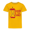 Good to the Core! Apple Food Pun Toddler Premium T-Shirt - sun yellow