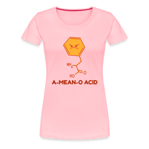 A-Mean-O Acid Science Joke Women’s Premium T-Shirt - pink