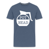 Pot Head Funny Coffee Men's Premium T-Shirt - heather blue