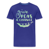 Give Peas a Chance Pun Men's Premium T-Shirt - royal blue