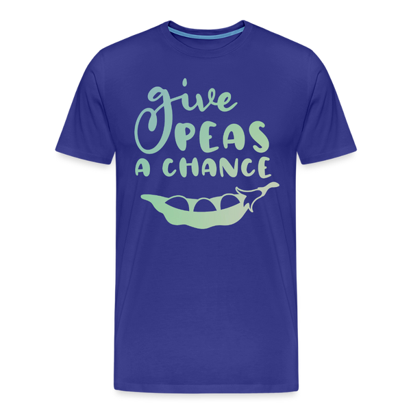Give Peas a Chance Pun Men's Premium T-Shirt - royal blue