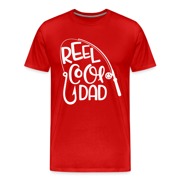 Reel Cool Dad Funny Fishing Premium T-Shirt - red