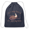 If I Lay Here If I Just Lay Here Opossum Cotton Drawstring Bag - navy