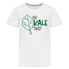 Oh Kale No! Funny Food Pun Kids' Premium T-Shirt - white