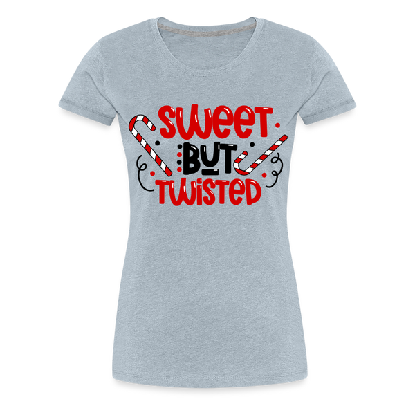 Sweet But Twisted Candy Cane Women’s Premium T-Shirt - heather ice blue