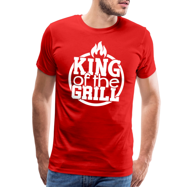 King of the Grill Father's Day BBQ Men's Premium T-Shirt - red