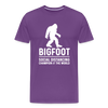 Bigfoot Social Distancing Champion of the World Men's Premium T-Shirt - purple