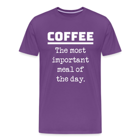 Coffee The Most Important Meal of the Day Funny Men's Premium T-Shirt