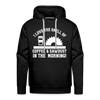I Love the Smell of Coffee & Sawdust in the Morning Men’s Premium Hoodie - black