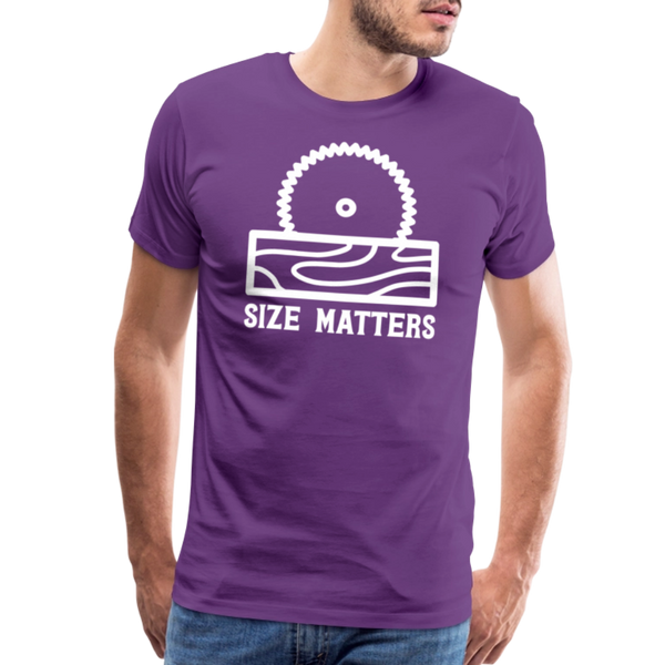 Size Matters Saw Funny Men's Premium T-Shirt - purple