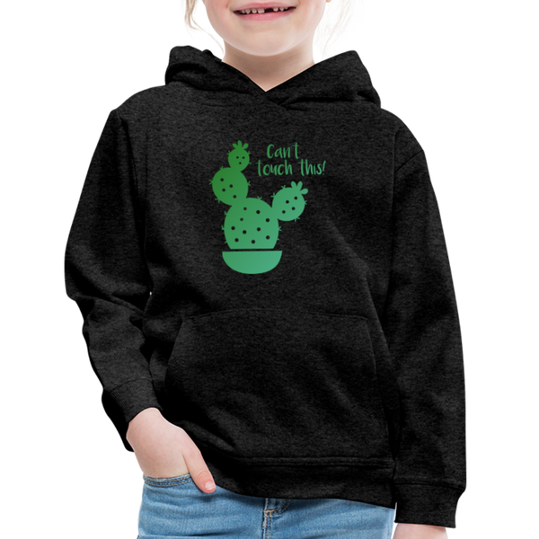 Can't Touch This! Cactus Pun Kids‘ Premium Hoodie - charcoal grey