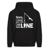 Sorry I Missed Your Call, I was on the Other Line Funny Fishing Men's Hoodie - black