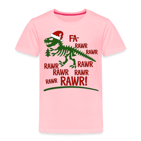 Dinosaur Fa-Rawr Rawr T-Rex in Santa Hat Christmas Toddler Premium T-Shirt