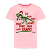 Dinosaur Fa-Rawr Rawr T-Rex in Santa Hat Christmas Toddler Premium T-Shirt