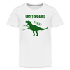 Unstoppable T-Rex Dinosaur Kids' Premium T-Shirt - white