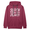 Sloth Running Team Champion Men’s Premium Hoodie - burgundy