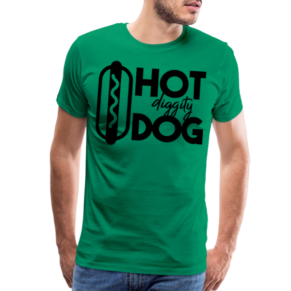 Hot Diggity Dog Funny Grilling Men's Premium T-Shirt - kelly green